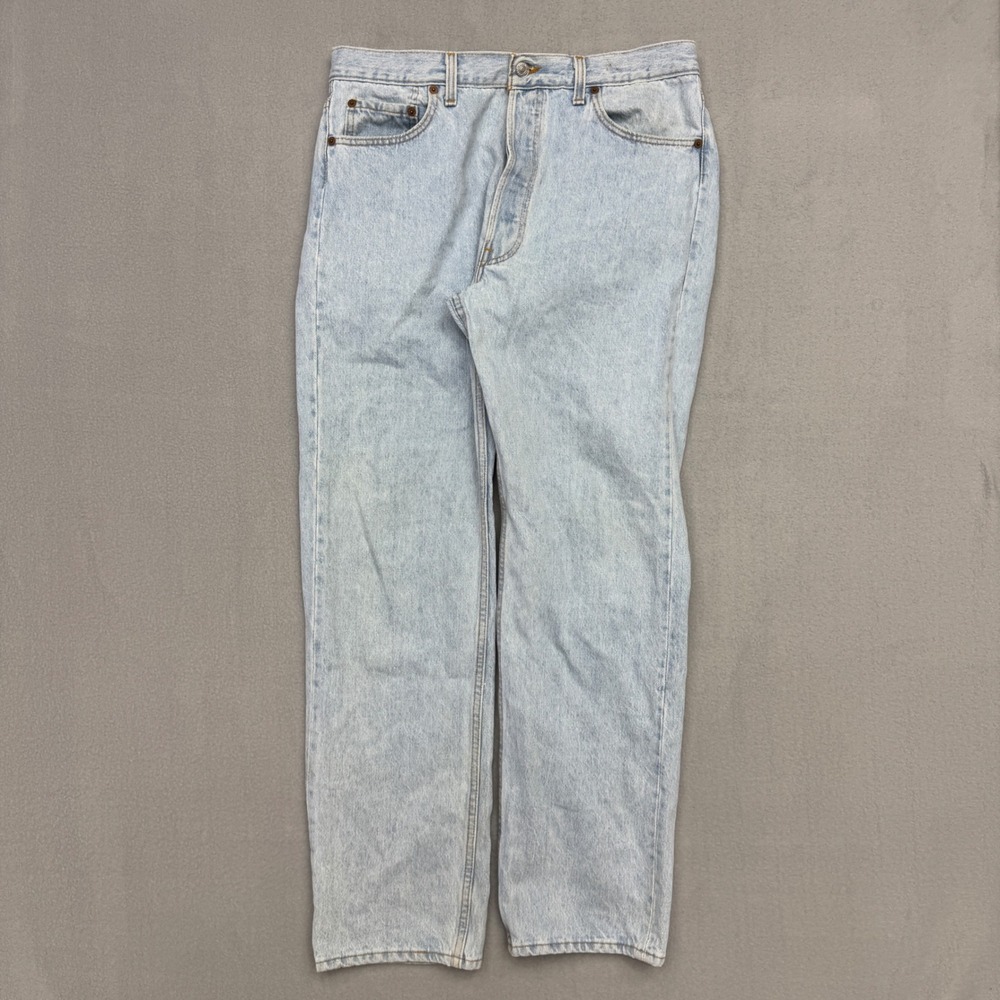 Vintage Levis 501 Jeans Mens 34x30 Blue 90s Made USA Button Fly Pants Tag 36x32
